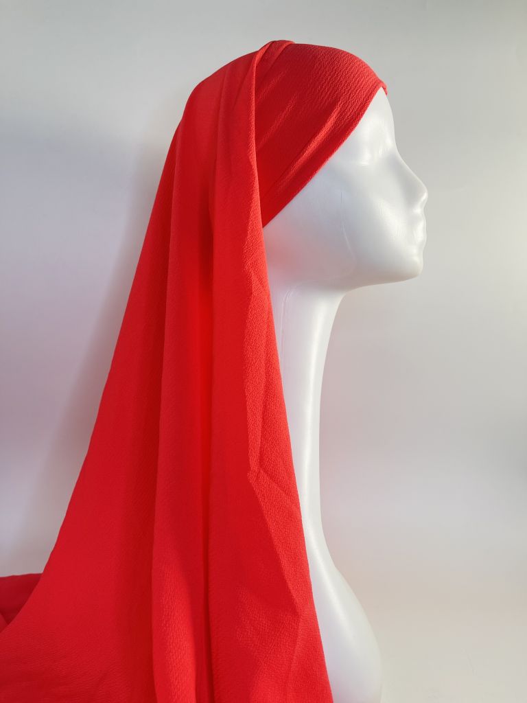 Instant tie back bubble chiffon scarves