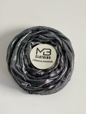 Metallic non transparent scarves - Black