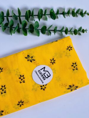 Printed galaxy cotton scarves 1 - Yellow