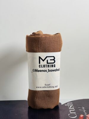 Modal rayon plain cotton scarves - Brown