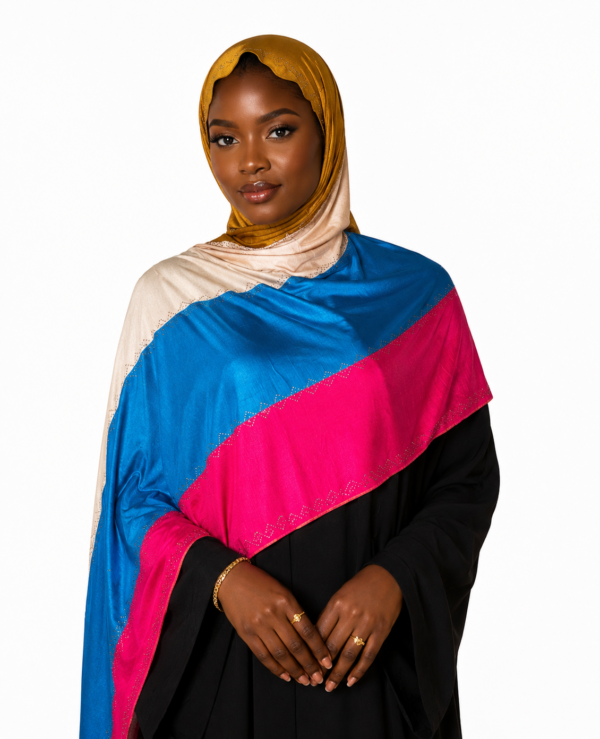 COLOR COMBO STONED JERSEY SCARVES