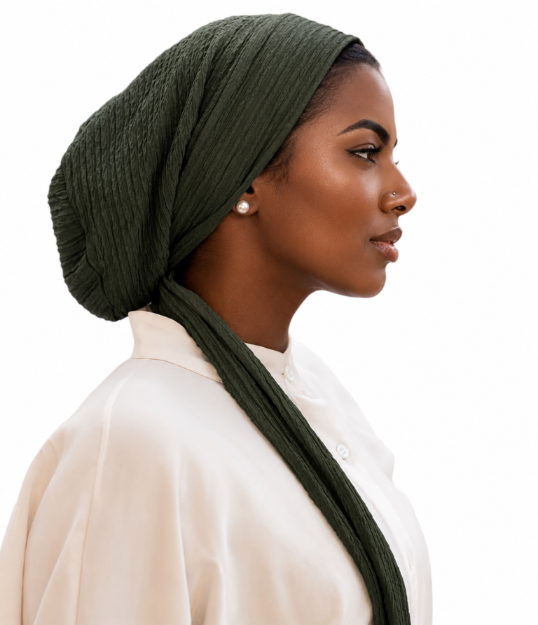 Crinkled versatile turban