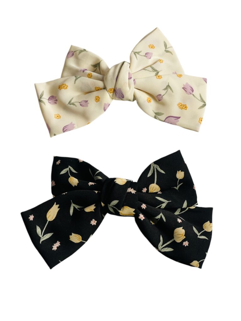 Printed hair bow clip design 1