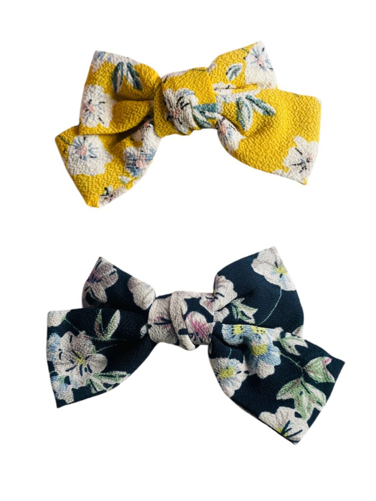 Printed hair bow clip design 5