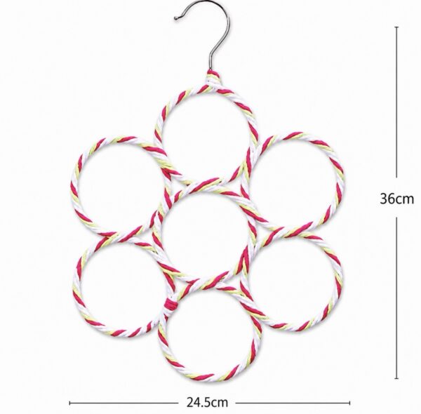 7 holes rattan scarf hanger