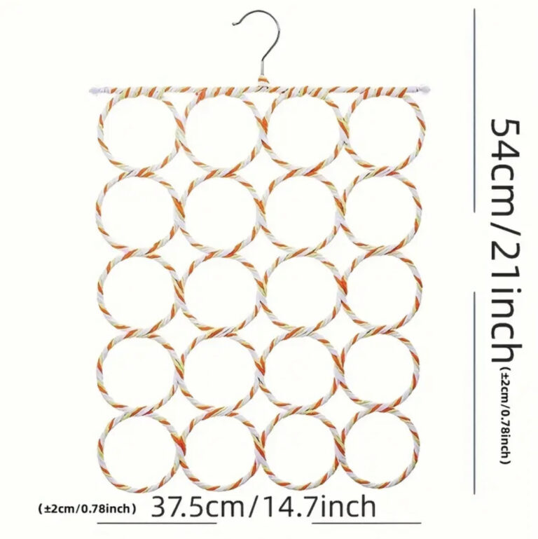 20 HOLE RATTAN SCARF HANGER
