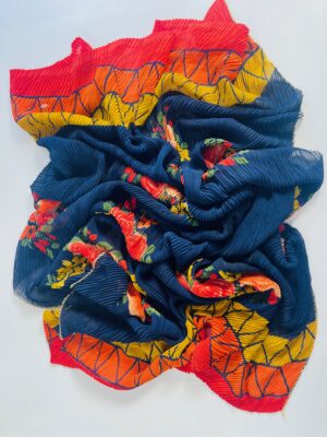 PLEATED PRINTED SQUARE SCARVES - 19