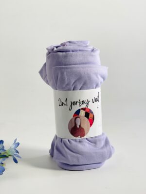 2 IN 1 JERSEY SCARF WITH INNER CAP - Light lilac
