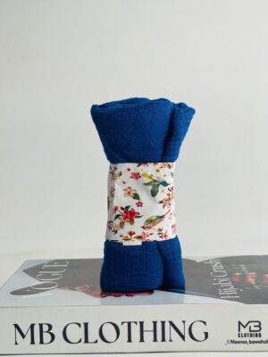 COTTON CRINKLED SCARVES - Royal blue