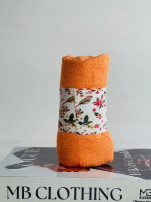 COTTON CRINKLED SCARVES - Light orange