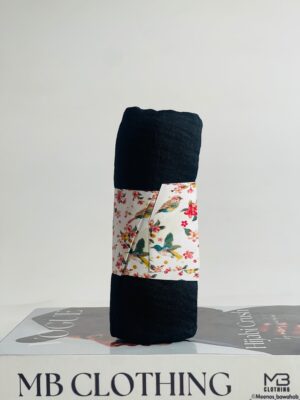 COTTON CRINKLED SCARVES - Black