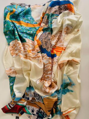 LARGE LUXURY  SILK SCARVES - 18