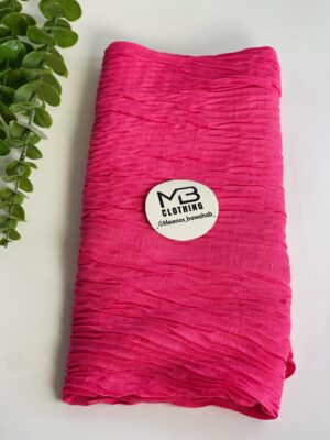 COTTON PLEATED SCARVES - Pink