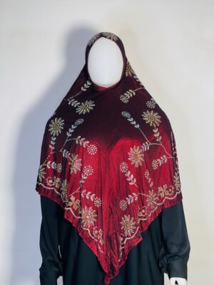LUXURY STONTED KHIMAR - Maroon