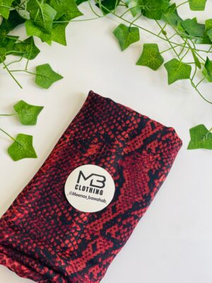 ANIMAL PRINT CHIFFON SCARVES - Maroon