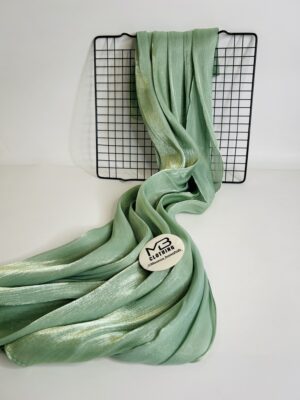 METALLIC SILKY CHIFFION SCARVES - Light mint green