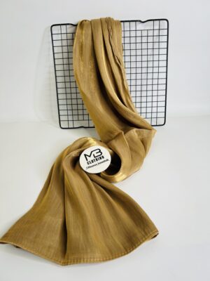 METALLIC SILKY CHIFFION SCARVES - Nude brown