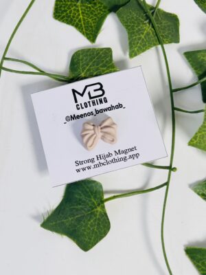 BOW SHAPE HIJAB MAGNET 2 - Beige