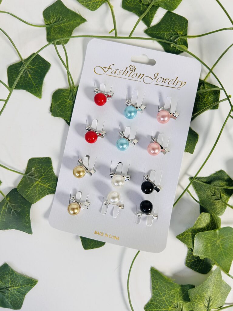 12 PCS MINI BEAD PEARL BROOCH