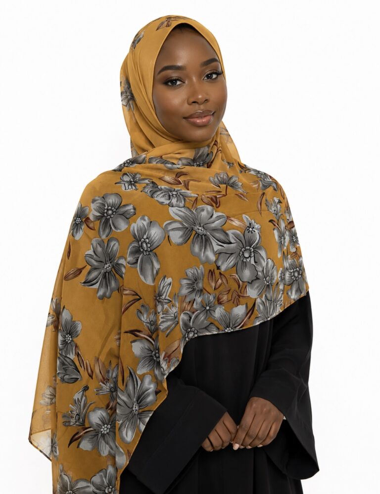 Bloom floral chiffon scarf